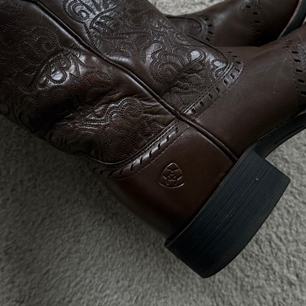 Ariat Women's Round Up Remuda Western Boots Dark Brown Sz 6.5 - Picture 7 of 16